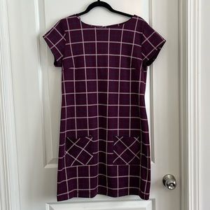 George plaid shift dress size small